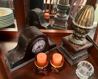 Mantel clock and decorative items 