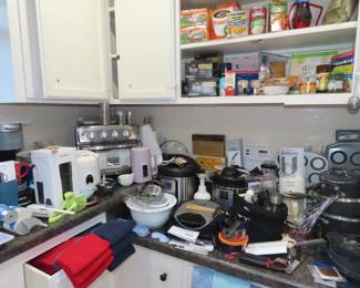 CuisinArt toaster oven, two Instapots, Kueig, Coffee warmers, rice cooker, Smart stick smoothie maker.