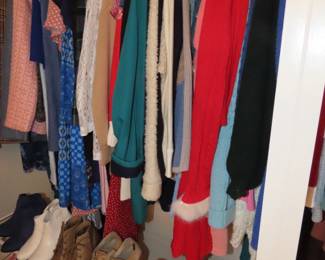 Ladies clothing sizes small and medium.