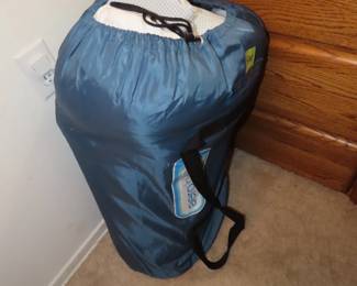 Aero bed with pump, sheets, and mattress cover.