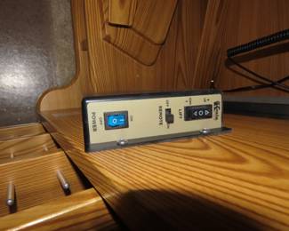 Koala sewing station with multy changing options, drawrs, shelves, power, cutting tables, sewing machine storage.