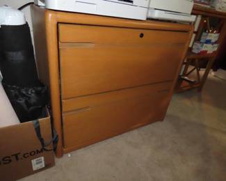 Two drawer lateral filing cabinet.