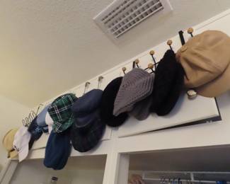 racks of hats.
