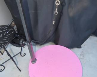 Pet grooming carousel stand.