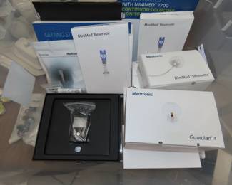 MiniMed 770G Continuous Glucose Monitor and supplies.