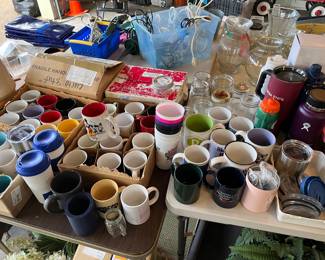 The garage has a lot of goodies