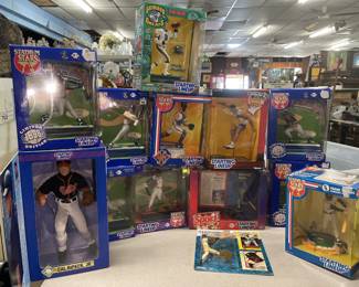 Collection of starting lineup toys