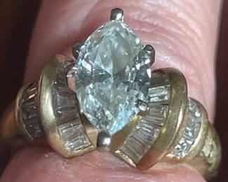 Over 2 carats in diamonds and 14 karat gold