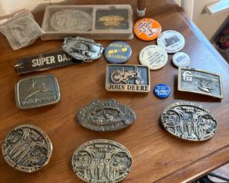 belt buckles, pins