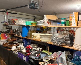 Tupperware, cake pans, kitchen,