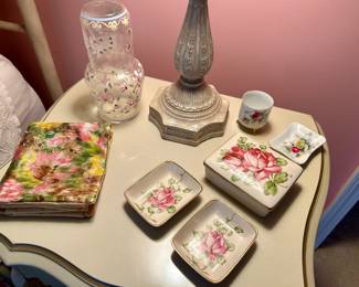 French provincial furniture and wrought iron bed are not available for purchase.