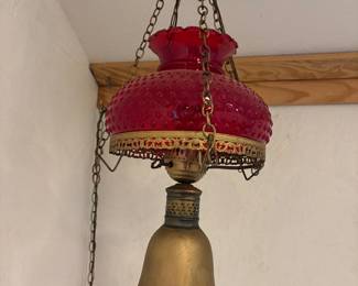 Vintage swag hanging lamp