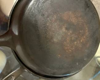 Back of cast iron skillet