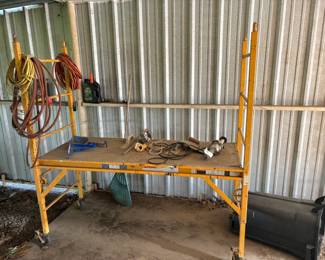 scaffolding, extension cords