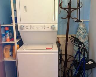 stackable washer and dryer, ironing board, handicap equipment