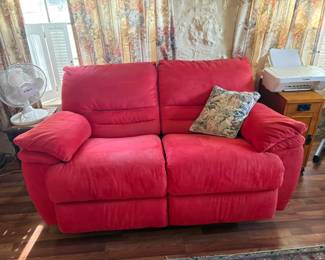 red love seat