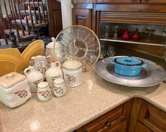 pot metal lazy Susan, relish platter, 