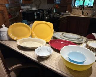 Fiesta, Pyrex, bowls, platters