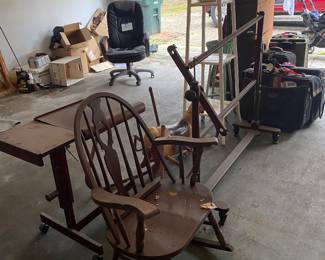 Plant stand, rocking chair 