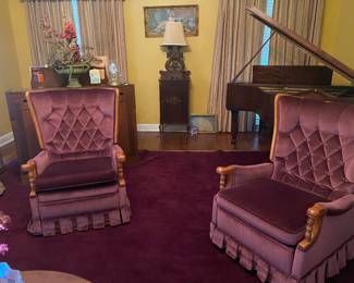 Rocking recliners and organ. Piano  sold