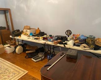 Bookcases, suitcases, miscellaneous 