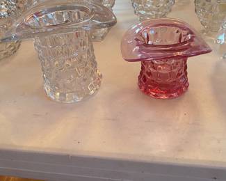 Rare pink fostoria hat