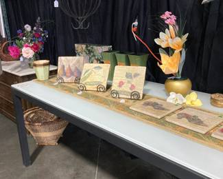 Hand painted tiles with stands