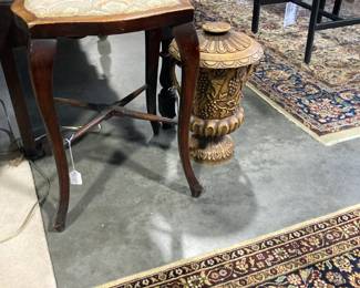 Small bench and wood decoration