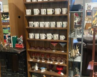 Fun coffee cups, glass ware, accessories