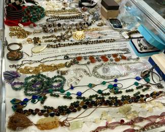 Costume jewelry...necklaces, bracelets, rings, broches