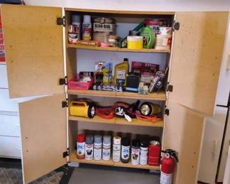 PHS130 - Mystery Household & Garage Items With Cabinet 