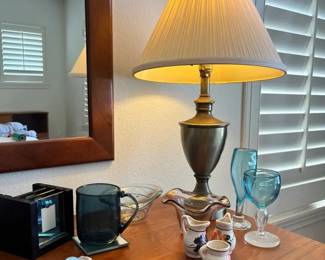 PHS100 Household Decor, Blown Glass & Lamp! 