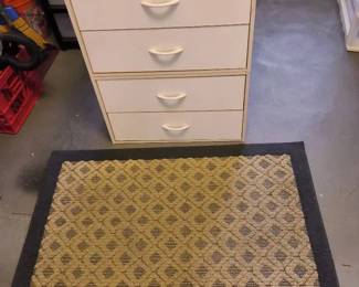PHS151 White Dresser With Area Rug
