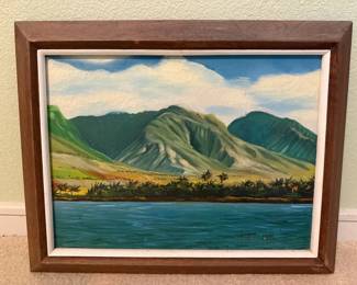 PHS032 Framed Scenic Hawaii Painting