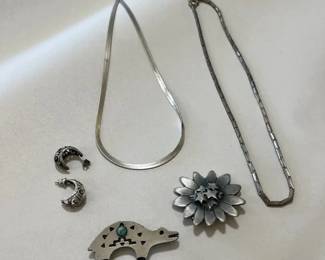 PHS082 925 Silver And Silver Colored Jewelry 