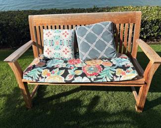 PHS013 Wooden Outdoor Couch With Seat Cushions 