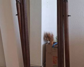 PHS093 - Vintage Wooden Standing Mirror
