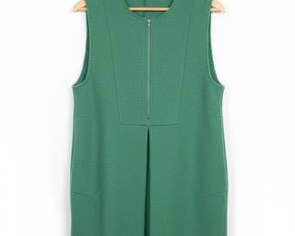 COS Green Sleeveless Zip-Up Vest Dress