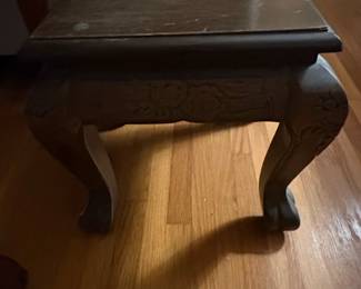Antique Chinese HandCarved Wooden Foot Stool third image
