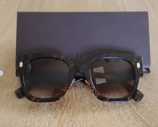 Fendi Roma FF Print Oversized Square Sunglasses