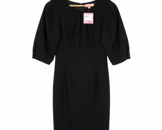 Black Puff Sleeve Midi Dress - Kate Spade