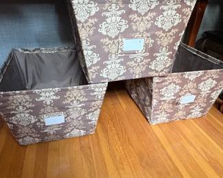 Damask Pattern Storage Bins