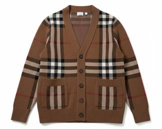 Burberry Willah Check Wool/Cashmere Cardigan
