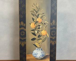 Serge Bender Potted Orange Tree Floral Frame