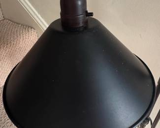 Black Metal Gooseneck Floor Lamp with Conical Shade second image