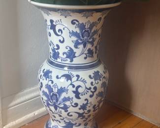Blue and White Chinoiserie Ginger Jar Vase