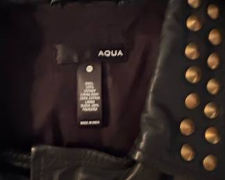 AQUA Women's Studded Moto Jacket