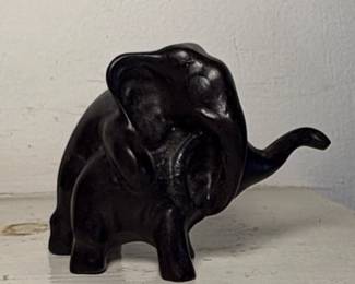 Black Elephant Figurine second image