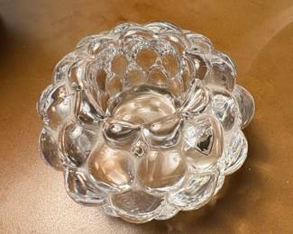 Orrefors Crystal Raspberry Votive Holder