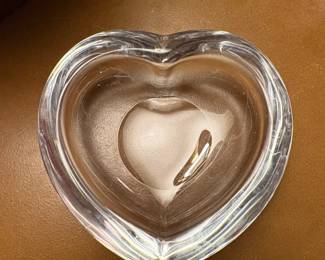 Orrefors Crystal Heart Ashtray or Dish